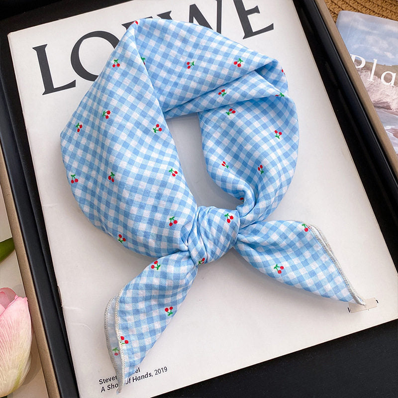 Sweet Floral Print Soft Silk Scarf 6W6NSI202