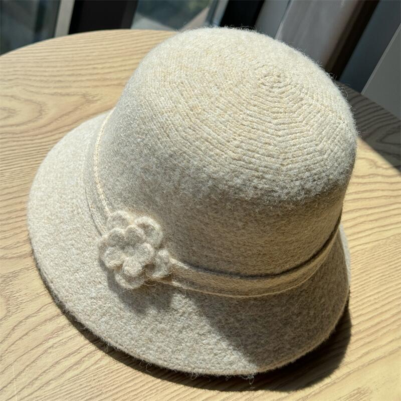 Flower Knit Bucket Hat - DippedShop Wholesale - #5443