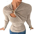 Asymmetrical Hollow Out Metal Top - DippedShop Wholesale - #8563