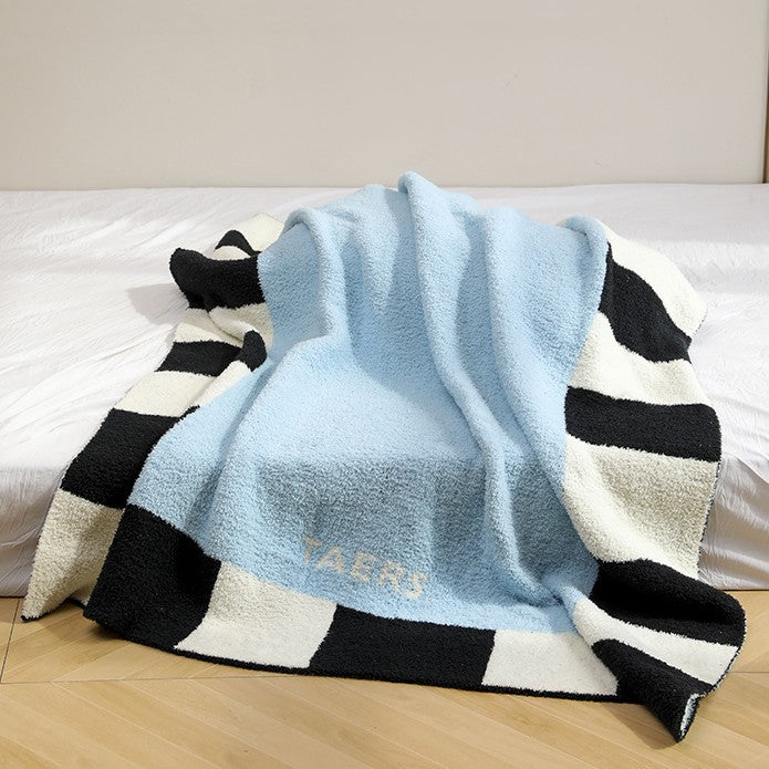 Retro Plaid Velvet Blanket - DippedShop Wholesale - #1235
