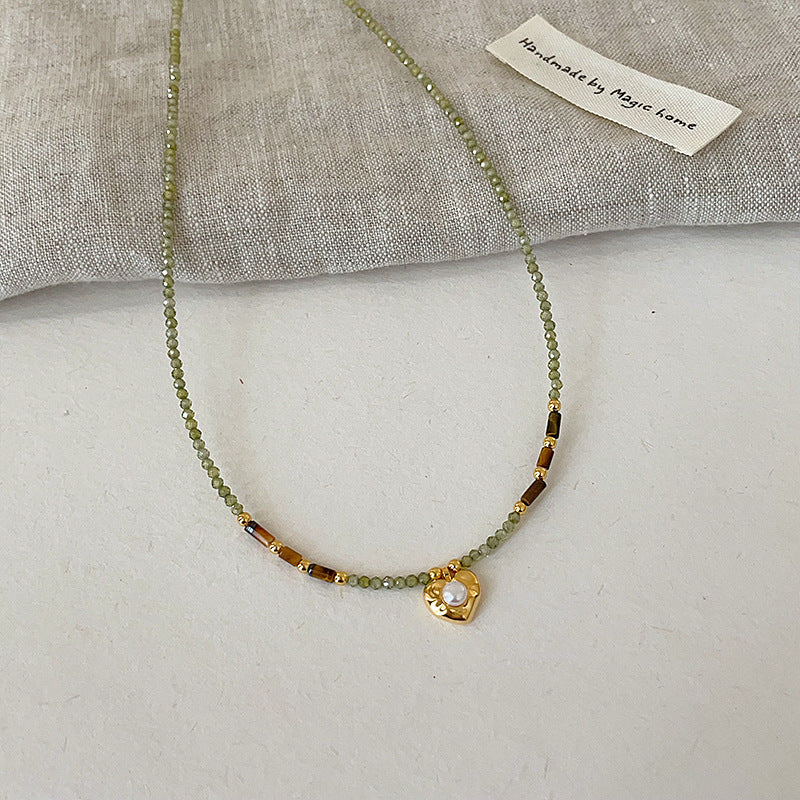Crystal Heart Beaded Choker - DippedShop Wholesale - #0643