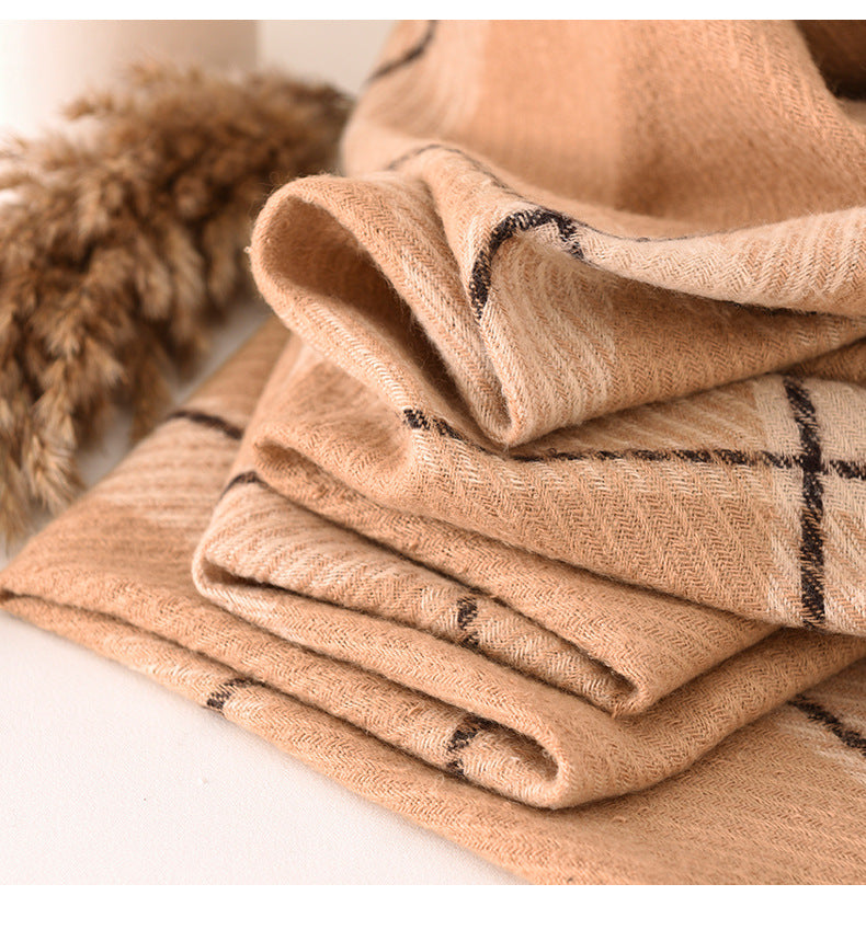 Stylish Color Block Warm Plaid Scarf 6W6NSW283