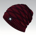 Winter Star Solid Color Fleece-Lined Knit Beanie 6W6HAT661