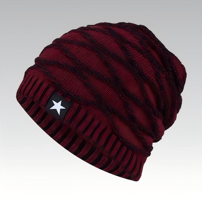 Winter Star Solid Color Fleece-Lined Knit Beanie 6W6HAT661