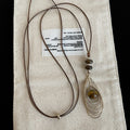 Stylish Hollow Feather Pendant Beaded Decor Necklace 6W6JNC681