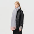 Stylish Color Block Tassel Wool Thick Scarf 6W6NSW249