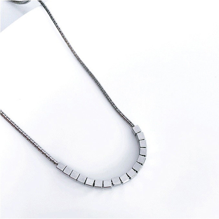 Luxury Titanium Collarbone Necklace - DippedShop Wholesale - #3235