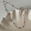 Cute Colorful Beaded Snake Chain Necklace 6W6JNC432