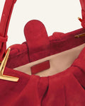 Simple Solid Color Ruffled Suede Underarm Bag 6W10BBG1944