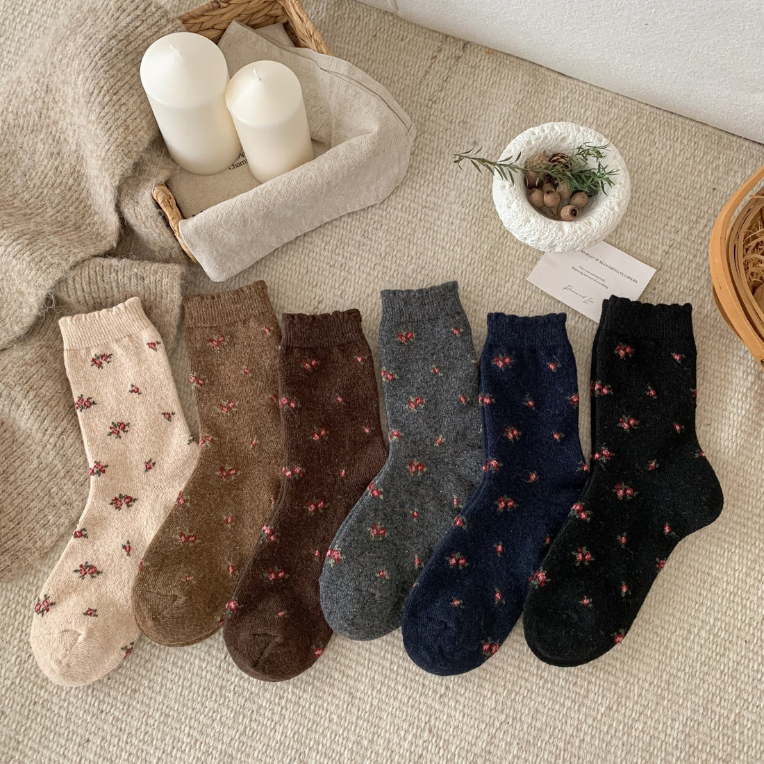 Wool Blend Crew Socks - DippedShop Wholesale - #7459