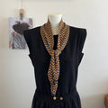 Vintgae Color Block Wave Striped Knit Scarf 6W6NSC97