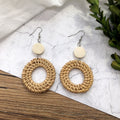 Rattan Beach Dangle Earrings - DippedShop Wholesale - #1539