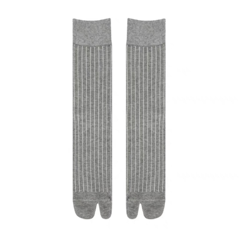 Vertical Stripe Split-Toe Socks - DippedShop Wholesale - #7763