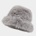 Vintage Fluffy Plush Thick Warm Bucket Hat 6W6HAT535