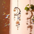 Colorful Stones Moon Wrap Tassel Hanging Suncatchers MK2CZAS6H7HLS68