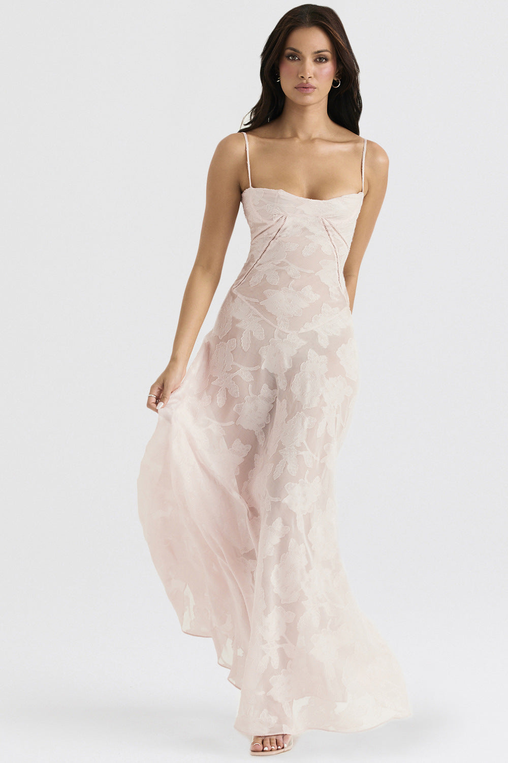 Backless String Tie Lace Sexy Long Dress DP25A508