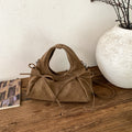 Retro Bowknot Solid Color Dumpling Habdbag 6W10BBG1865