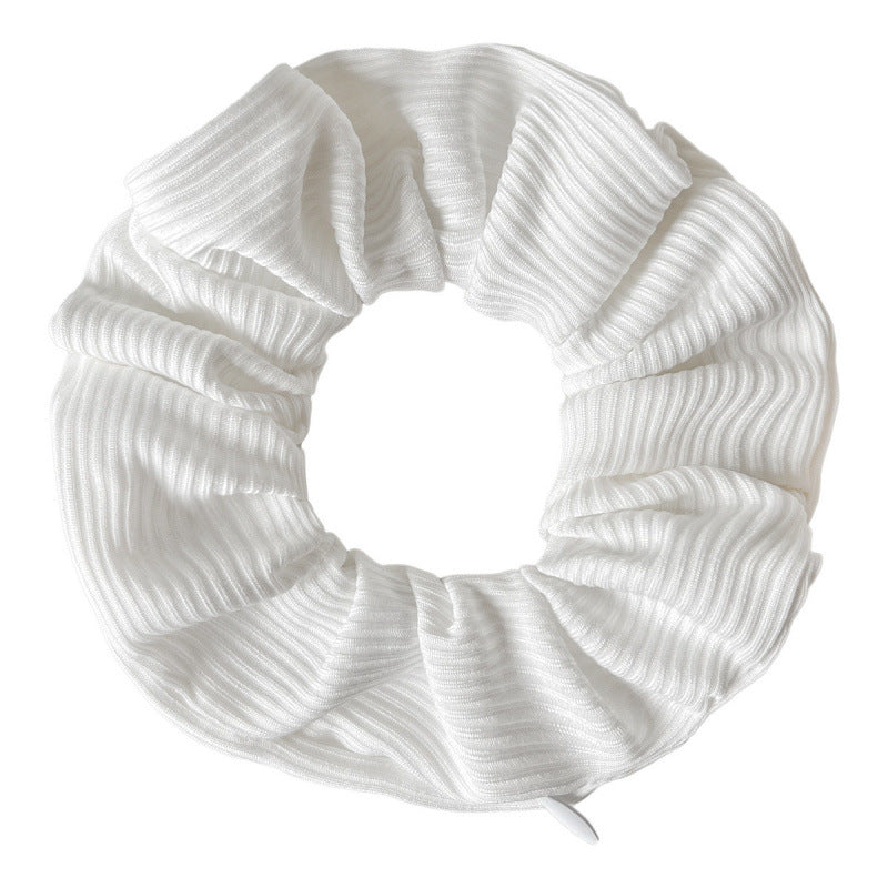 Minimalist Solid Color Rib Texture Hair Tie 6W6HSR511