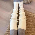 Knit Over Knee Footless Socks  Warm Leg Warmers 6W8FSO850