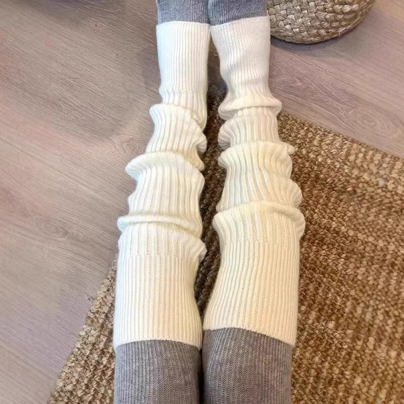 Knit Over Knee Footless Socks  Warm Leg Warmers 6W8FSO850