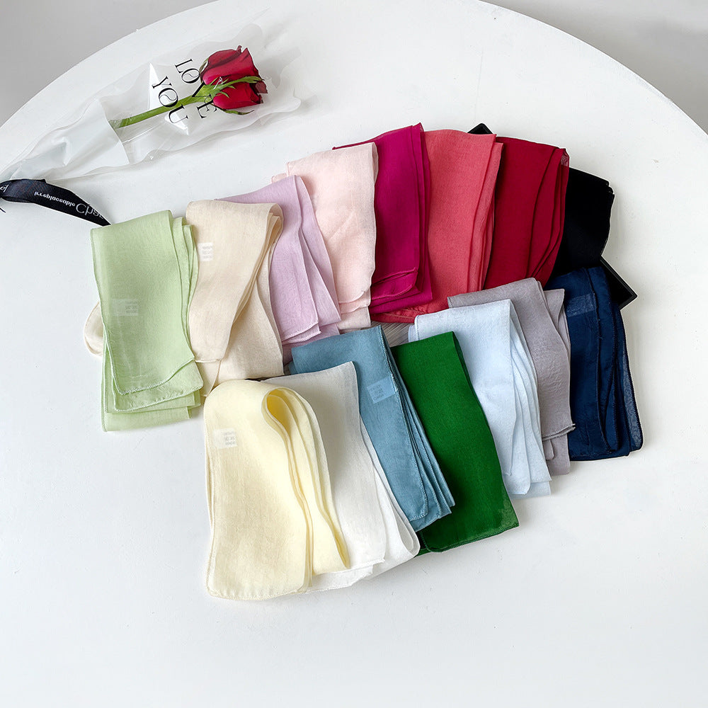 Elegant Thin Ribbon Scarf - DippedShop Wholesale - #0867