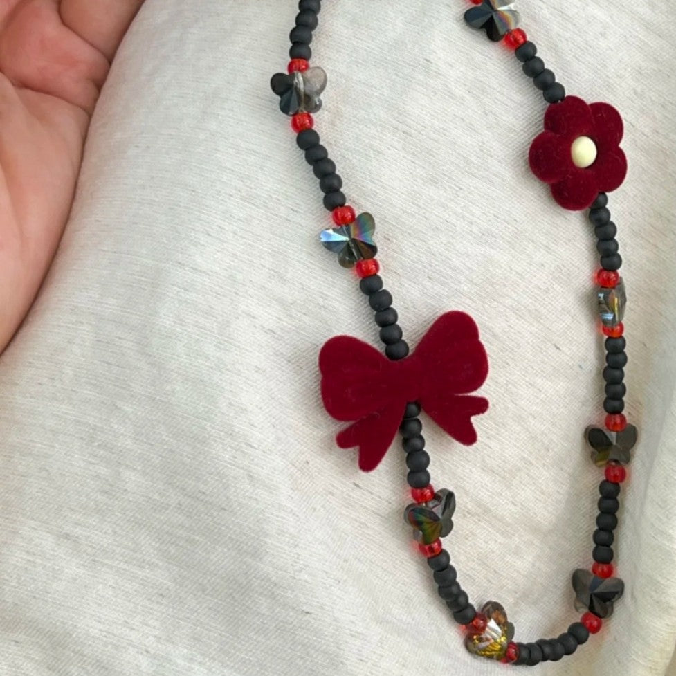Beaded Floral Keychain Bag Charm - DippedShop Wholesale - #3923
