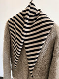 Stylish Color Block Striped Triangle Scarf 6W6NSW270