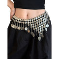 Chunky Round Disc Tassel Beaded Waist Chain 6W6JBT146