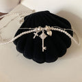 Heart Cross Pearl Necklace - DippedShop Wholesale - #8691