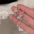 Bowknot Tassel Stud Earrings - DippedShop Wholesale - #8755