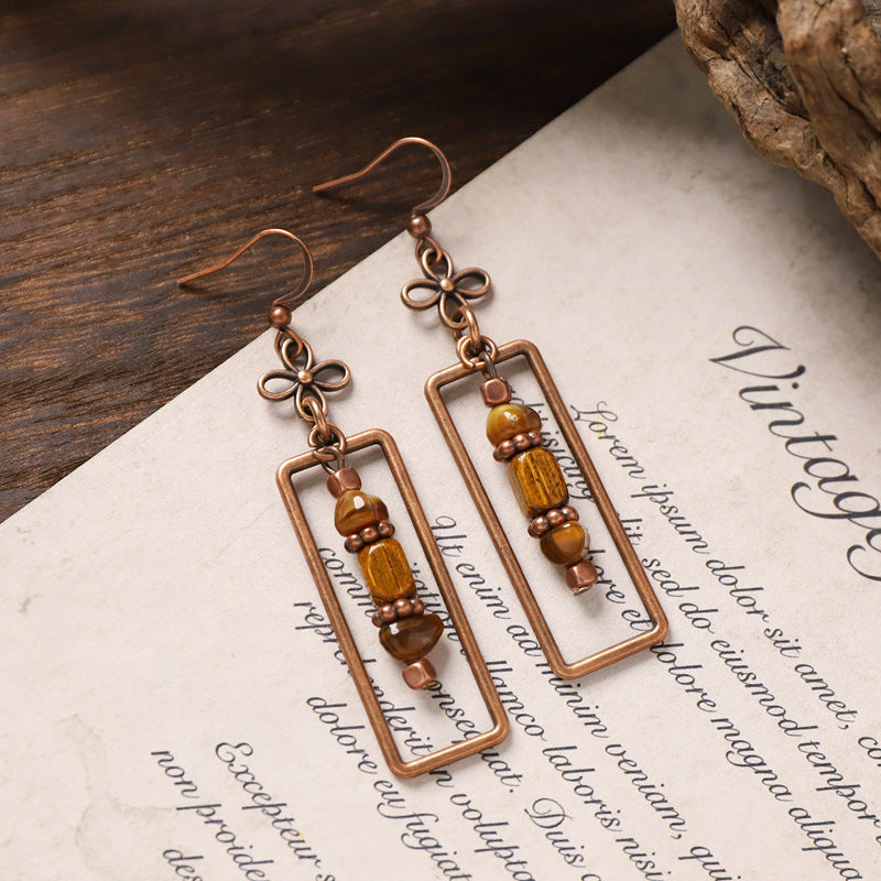 Boho Wooden Dangle Earrings - DippedShop Wholesale - #8067