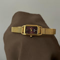 Vintage Gold Red Dial Watch - DippedShop Wholesale - #3011