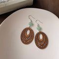 Handcrafted Wooden Antique Earrings - DippedShop Wholesale - #1859