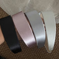 Minimalist Solid Color Satin Wide Headband MK2SPM6W6HBD07