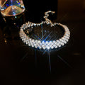 Stylish Gold Plated Rhinestones Heart Pendant Bracelet 6W6JBR715