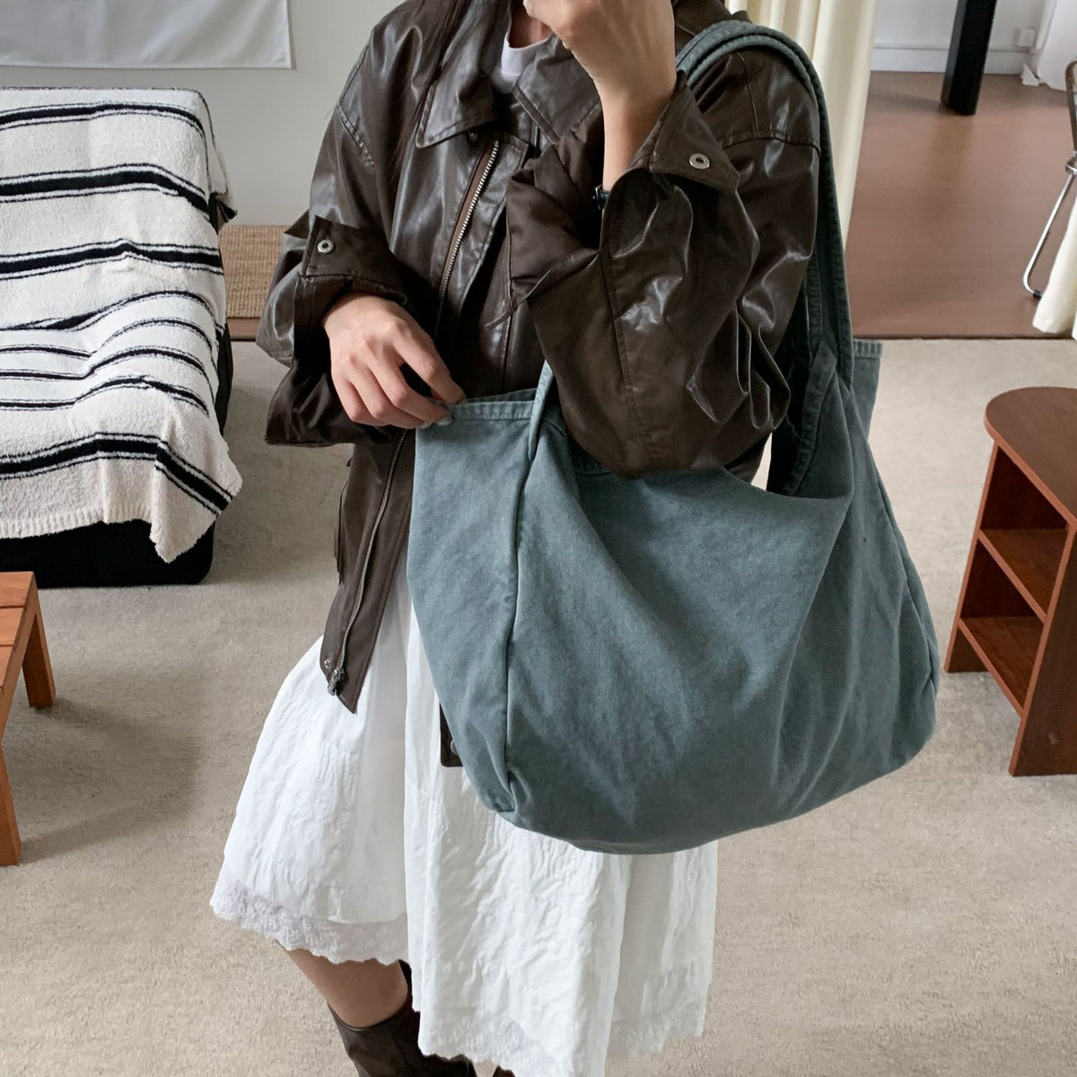 Casual Washed Versatile Lightweight Shoulder Bag 6W10BBG2498