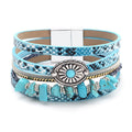 Vintage Multi Layer Snack Print PU Bracelets 6W6JBR497