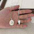 Sweet Floral Pendant Zirconia Necklace 6W6JNC649
