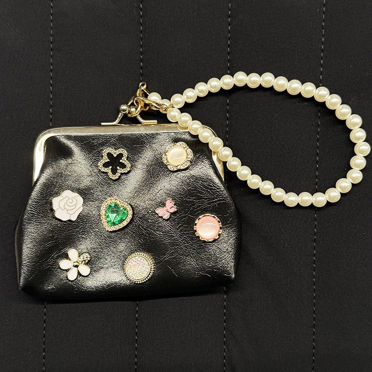 Floral Embellished Coin Purse - DippedShop Wholesale - #7523