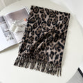 Leopard Print Tassel Scarf - DippedShop Wholesale - #0915