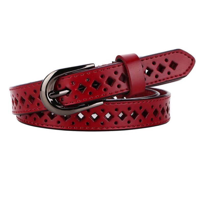 Hollow Out Leather Belt - DippedShop Wholesale - #2659