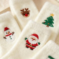 Soft Christmas Embroidered Fuzzy Socks 6W8FSO902