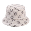Cute Color Block Fluffy Fur Warm Bucket Hat 6W6HAT818