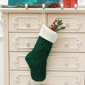 Christmas Cable Knit Stocking Hanging Gift Pouch 6W8FSO896