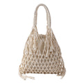 Casual Tassel Woven Wood Bead Shoulder Bag 6W10BBG1412