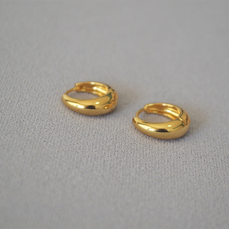 Gold Plated Hoop Earrings - DippedShop Wholesale - #4291
