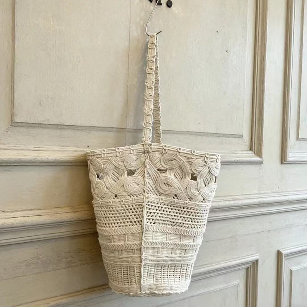 Hand-Crochet Hollow Bucket Bag - DippedShop Wholesale - #8451