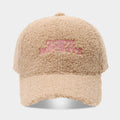 Fashion Bowknot Embroidery Lamb Wool Baseball Cap 6W6HAT526