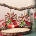 Leopard Bow Dangle Earrings - DippedShop Wholesale - #3123