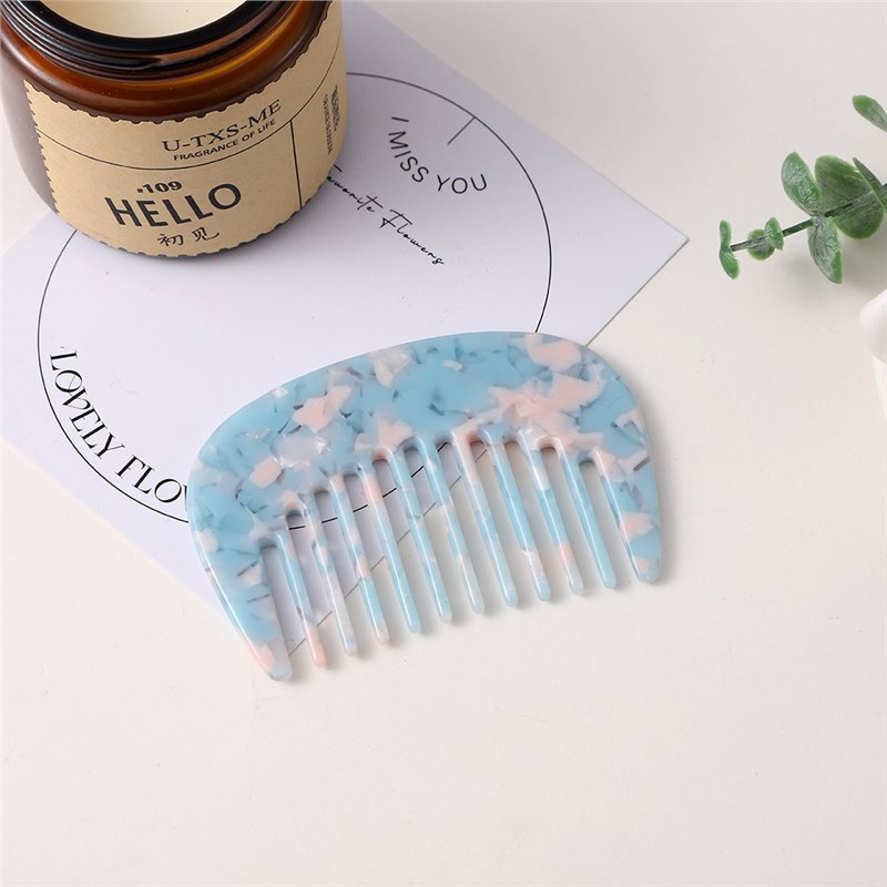 Mini Color Block Square Acetate Portable Combs MK2PPM6CT5CB49